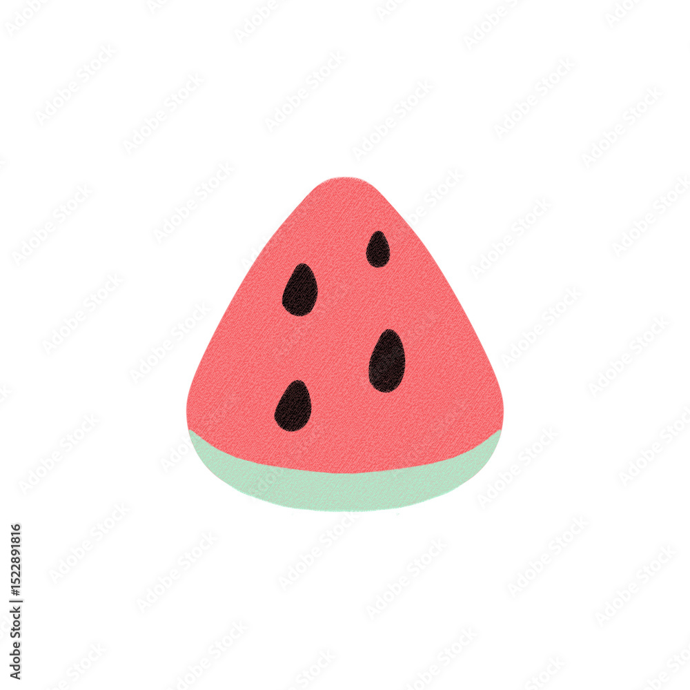 Cute Summer Watermelon Slice Icon Refreshing Fruit Art Cute Summer Watermelon Slice Icon Refreshing Fruit Art