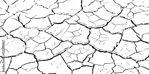 "Abstract grunge scratch wall texture design and black damaged rusty crack  on white background, Vector grunge style cracked texture with cracked pattern background, isolated on a background. llustrat