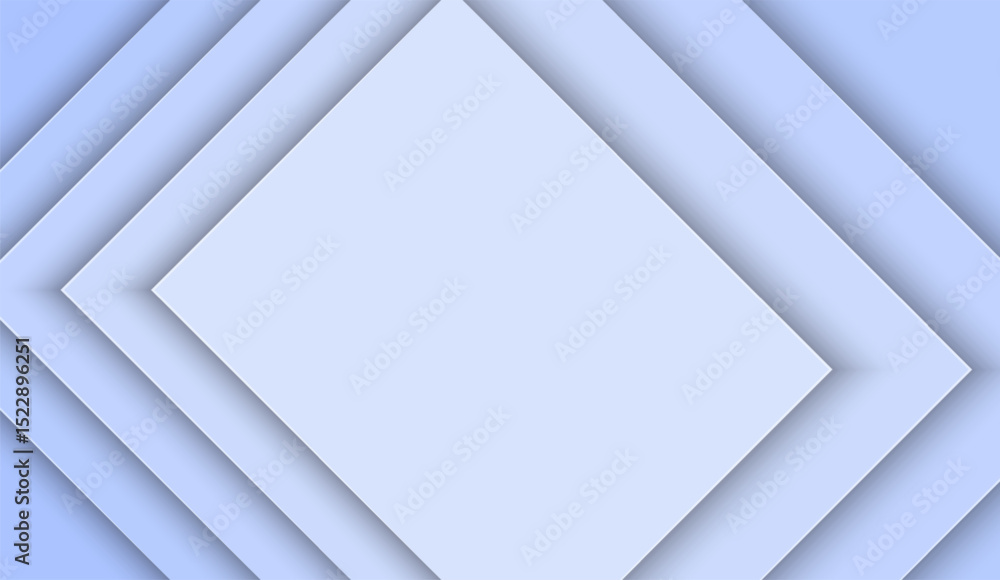 Fototapeta premium Paper layer rectangle blue abstract background. corner and lines use for banner, cover, poster, wallpaper, design with space for text.