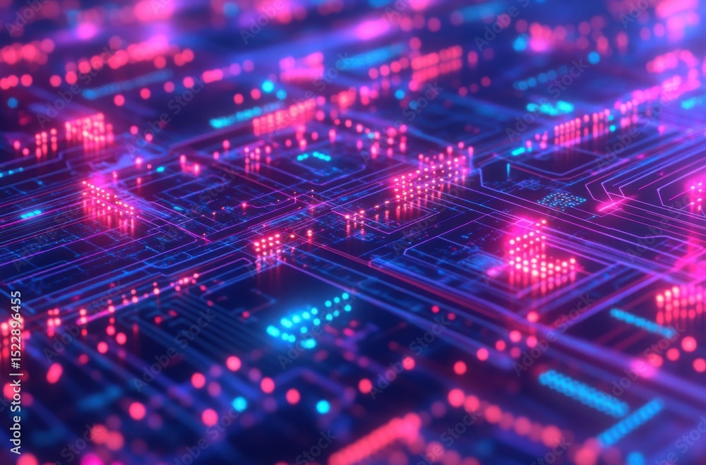 A conceptual abstract design representing software, featuring interconnected digital nodes A conceptual abstract design representing software, featuring interconnected digital nodes