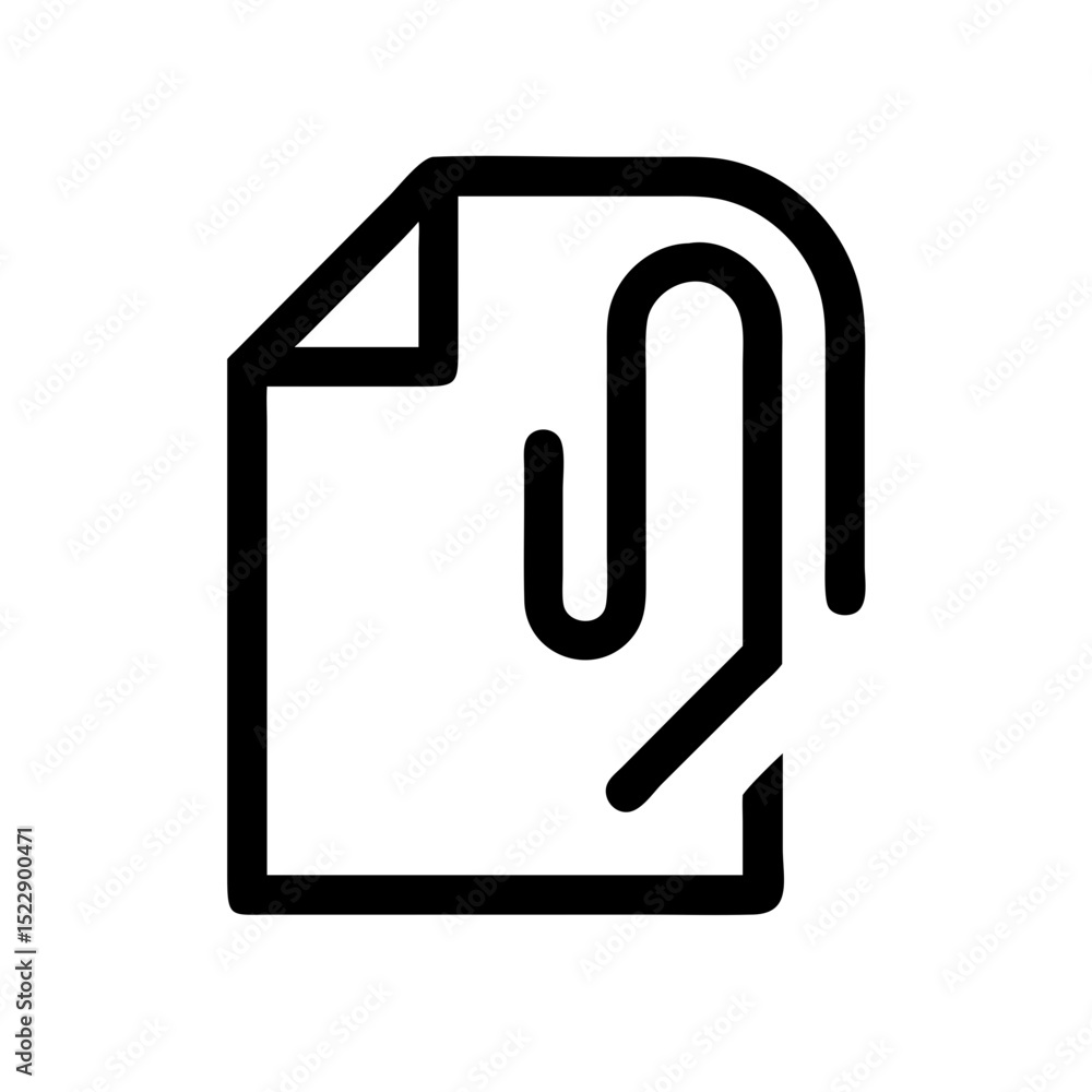 paperclip document attach icon design paperclip document attach icon design