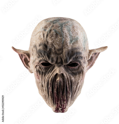 Foto Monster head isolated on white background with clipping path