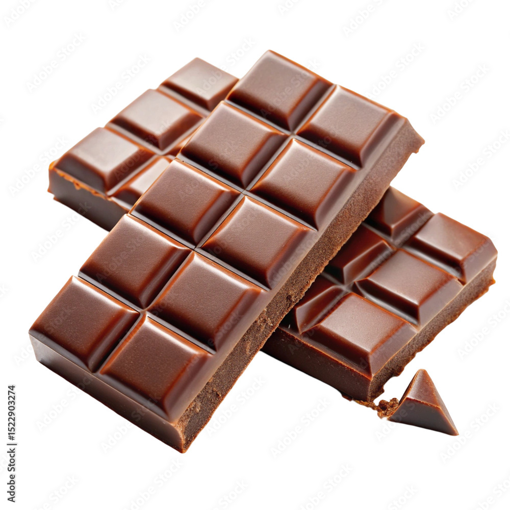 Fototapeta premium chocolate bar on white background