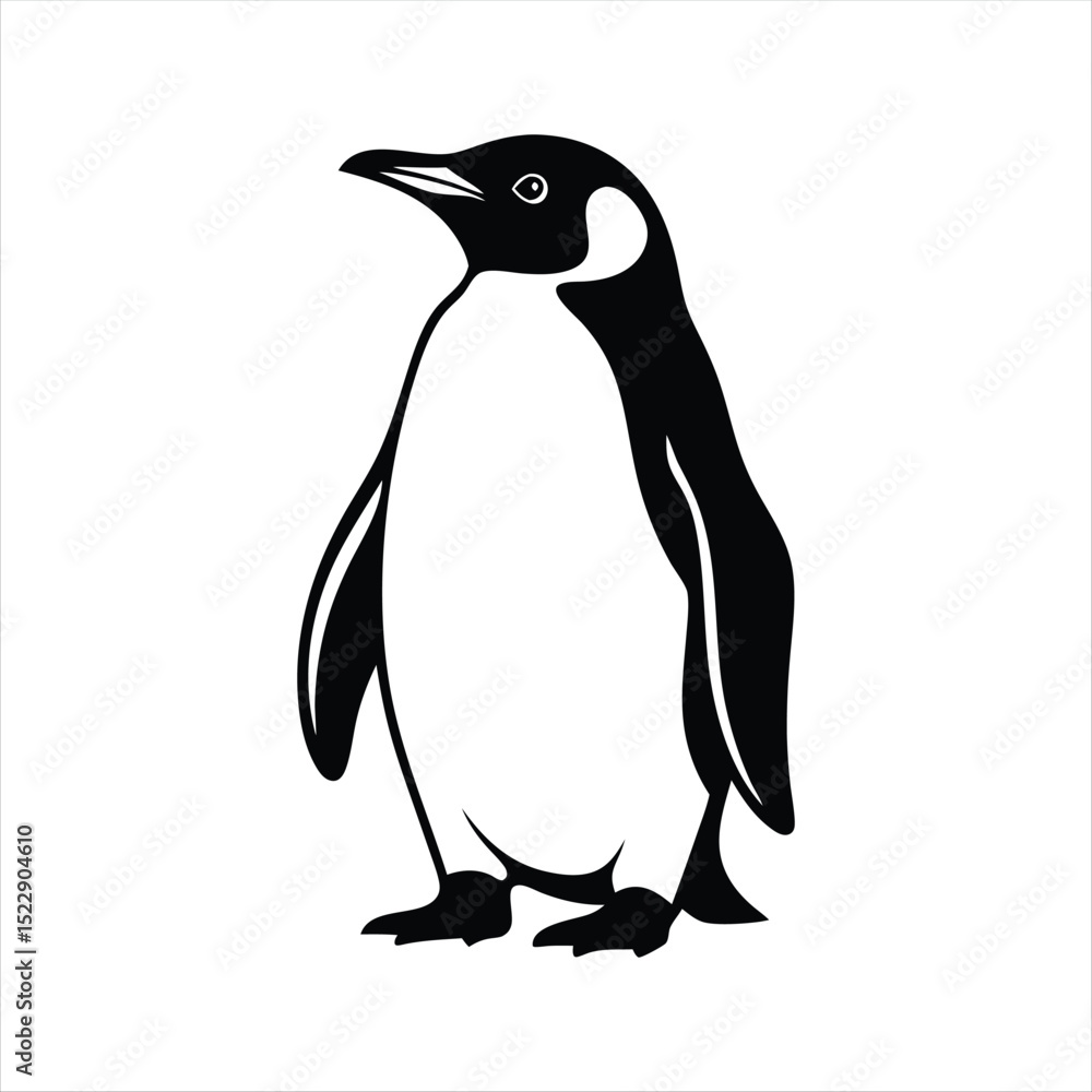 Fototapeta premium Penguin Silhouette Vector Illustration