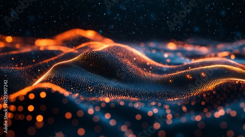 Minimal Data Stream Background in Dark Theme