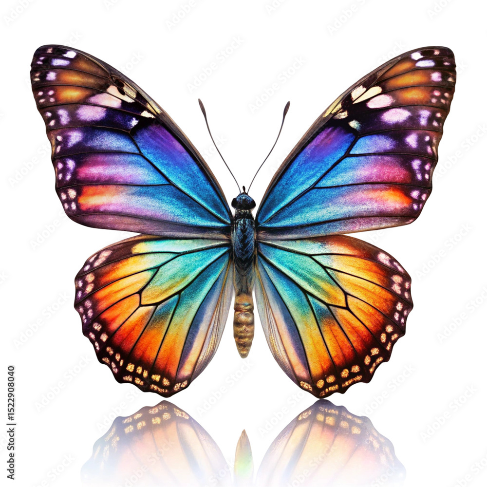 Obraz premium set of butterflies isolated on white