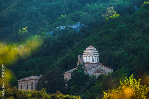 view of the Sant'Angelo Abbey in Monte Raparo, San Martino d'Agri , Potenza