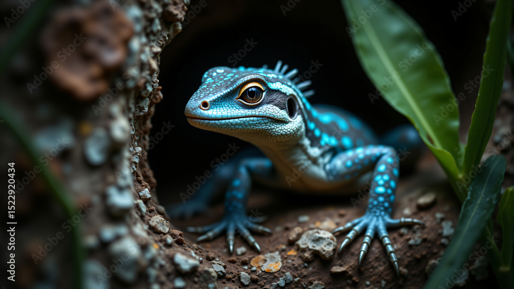Obraz premium Colorful Blue Gecko