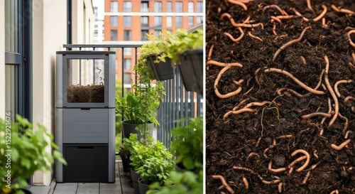 Eco-Friendly Recycling Urban Worm Composting