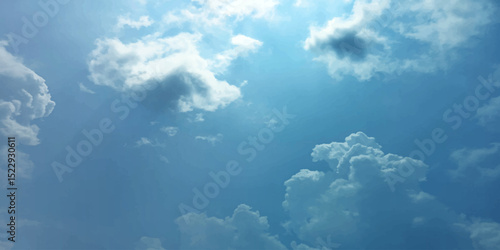 sunny sky blue light watercolor background. Aquarelle painting brush effect card paper textured canvas cloudy smoke space for text, entertaining card, template. aquamarine color graphics illustration