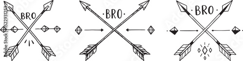 Brotherhood Arrow Vector Clipart - Tribal Silhouette Design for Bond & Unity