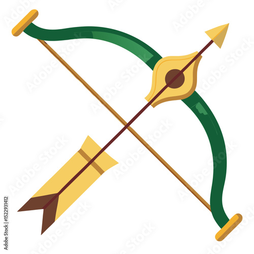 Green Bow and Arrows Image Archery Equipment, Aiming, and Target Practice