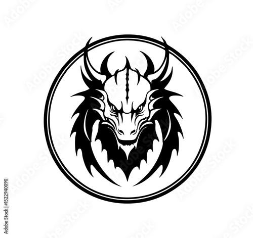Dragon Logo Design, Chinese belief legend animal illustration