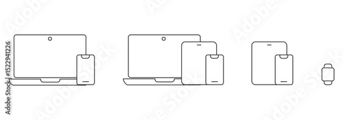 Device icons: smartphone, tablet, laptop and desktop computer