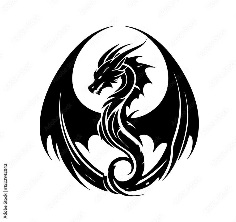 Dragon Logo Design, Chinese belief legend animal illustration Dragon Logo Design, Chinese belief legend animal illustration