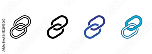 Link Icon Set Multiple Style Of