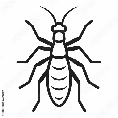 Termite outline icon on white background