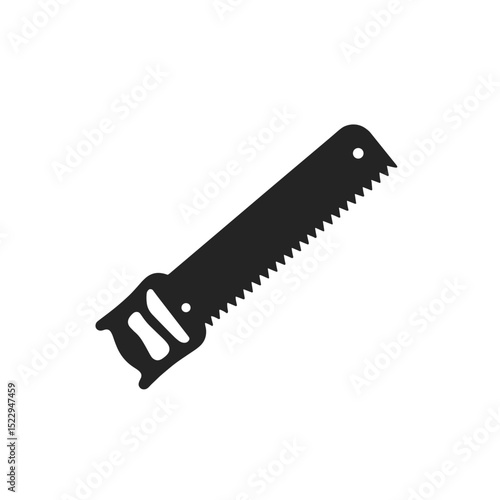 Hand saw with sharp teeth for woodworking projects.  This hand saw is perfect for cutting wood, and is a necessary tool for any DIY project.