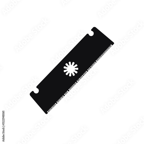 Closeup view of black paint scraper tool.  Professional paint scraper for removing old paint or wallpaper. This image is perfect for showcasing building supplies or construction tool catalogs.