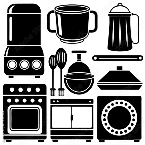 household appliances icons