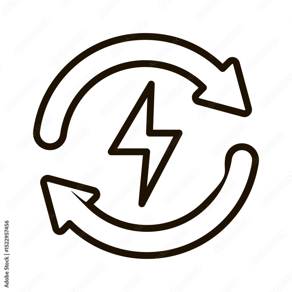 Sustainable Energy and Environmental Conservation Icon in Outline Style Sustainable Energy and Environmental Conservation Icon in Outline Style