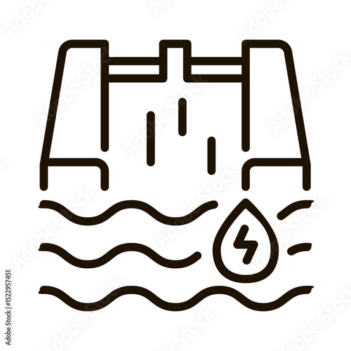 Sustainable Energy and Environmental Conservation Icon in Outline Style