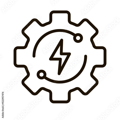 Sustainable Energy and Environmental Conservation Icon in Outline Style
