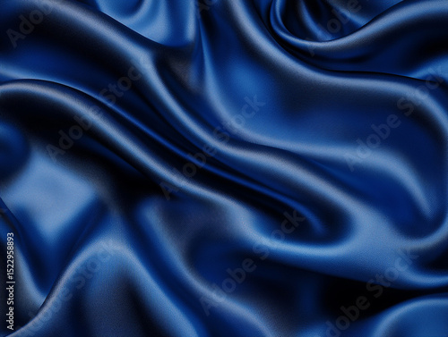 Wallpaper Mural Luxurious, flowing blue silk fabric with elegant folds and a glossy sheen, creating a rich and smooth texture.
 Torontodigital.ca
