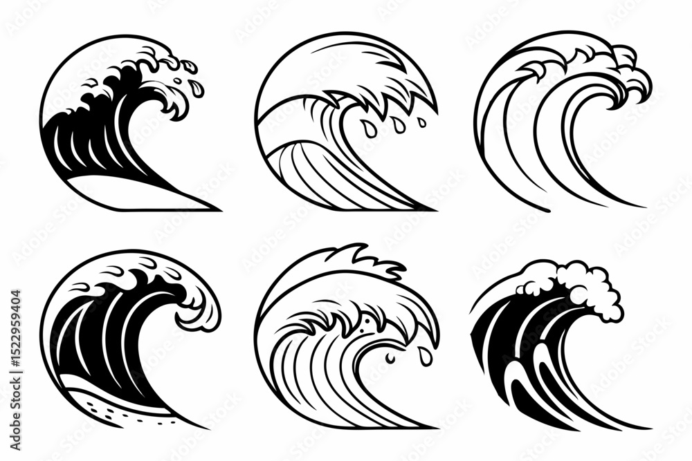 Obraz premium black and white birds