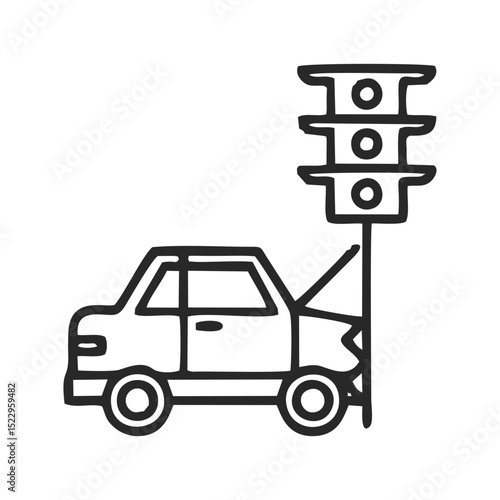 Car accident icon