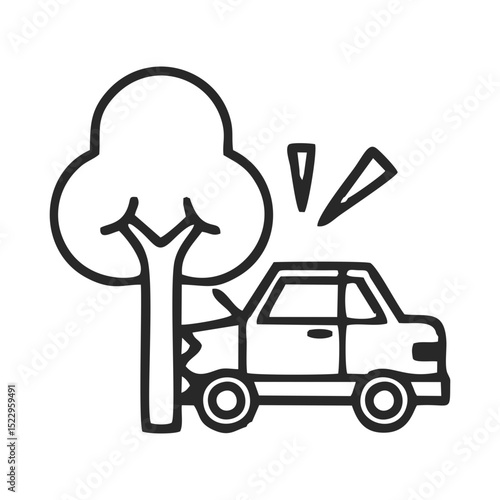 Car accident icon