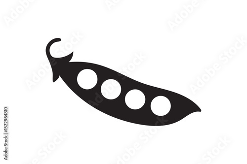 Peas potato silhouette on white background.01
