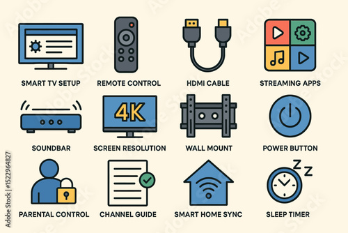 Smart tv accessories and features: hdmi cable, remote, streaming apps, soundbar, wall mount