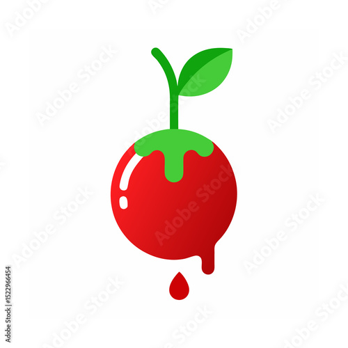 red apple vector illustration