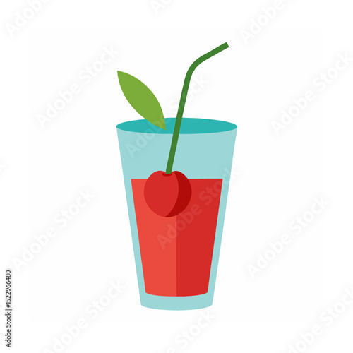 red cocktail with cherry