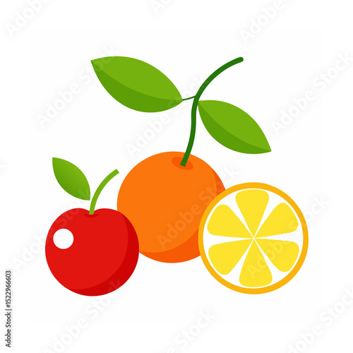 vector illustration of an orange fruit