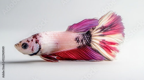Obraz na płótnie Vibrant betta fish showcasing colorful fins.