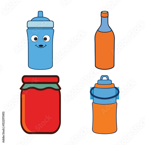 Bundle of RC Bottles, Plastic Sport Water Bottles, and Reusable Silicon Collapsible Bottles