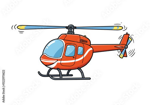 Illustration of Helicopter In Flat Style 