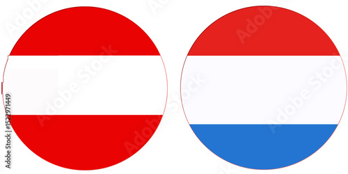 Austria Official flag with Luxembourg national flag, both countries flags in Round shape and isolated on white background
Circular colorful design Flag with together. Free Download Austria Official flag with Luxembourg national flag, both countries flags in Round shape and isolated on white background
Circular colorful design Flag with together. - GFXLoad