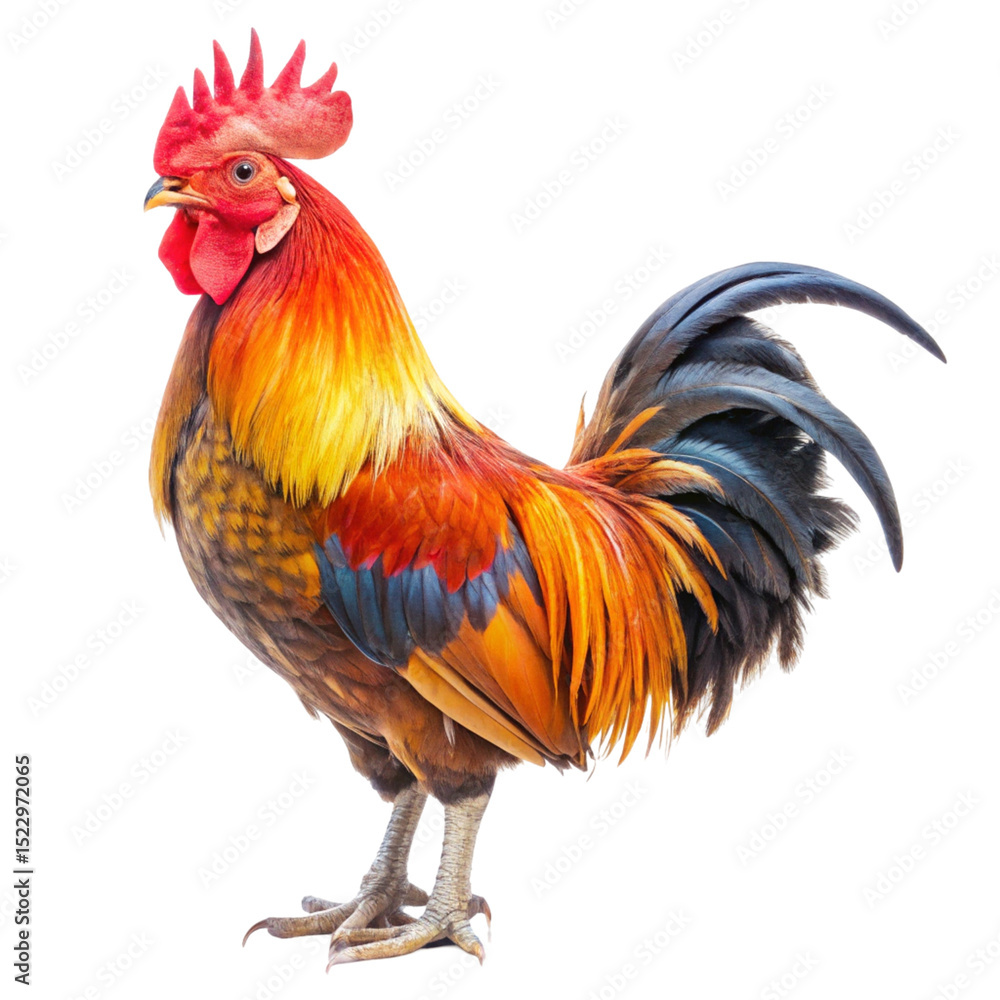 Fototapeta premium rooster isolated on white background