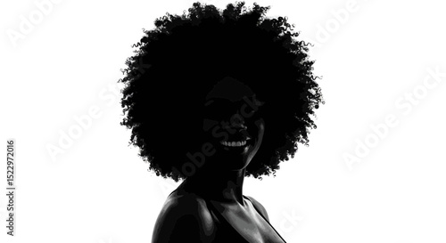 Radiant Black Woman Smiling Portrait in Studio Setting - Confidence and Happiness