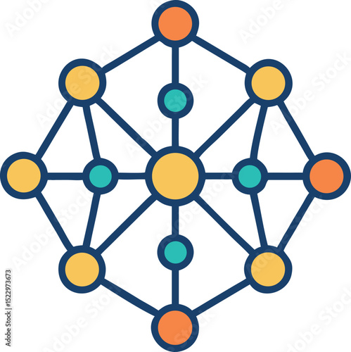 "Neural Network Icon – AI Brain, Deep Learning, and Machine Intelligence Vector"