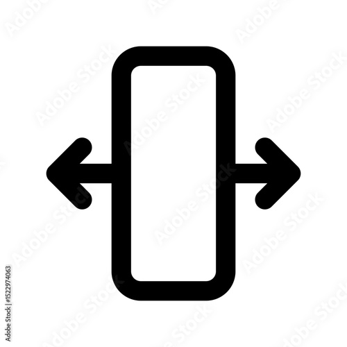 horizontal expand ai line icon