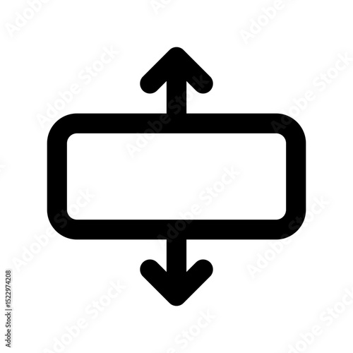 vertical expand ai line icon