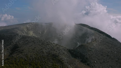 crater activity on the sindoro mountain