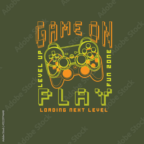 Game On Play game pad vector graphic.eps