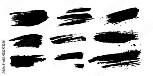 hand drawn ink splashes