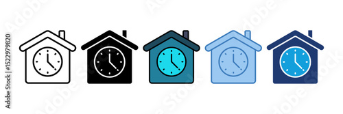 House Time Icon Element For Design