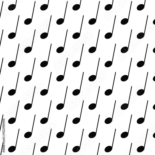 Quarter Note Rhythm: Seamless Musical Pattern Vector Art
